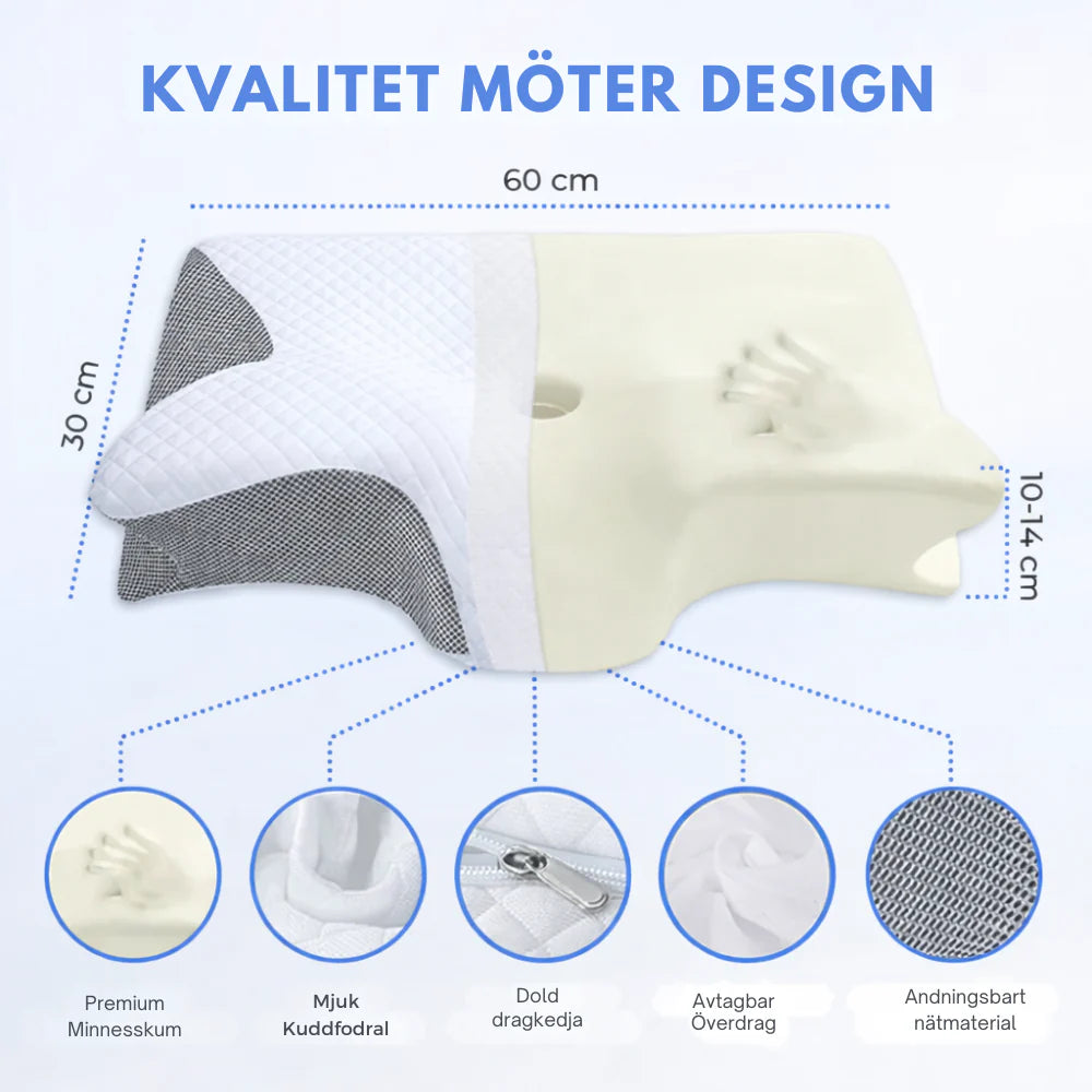 SOVA™ | Sov bättre, vakna utvilad – ergonomiskt stöd för nacke och rygg hela natten