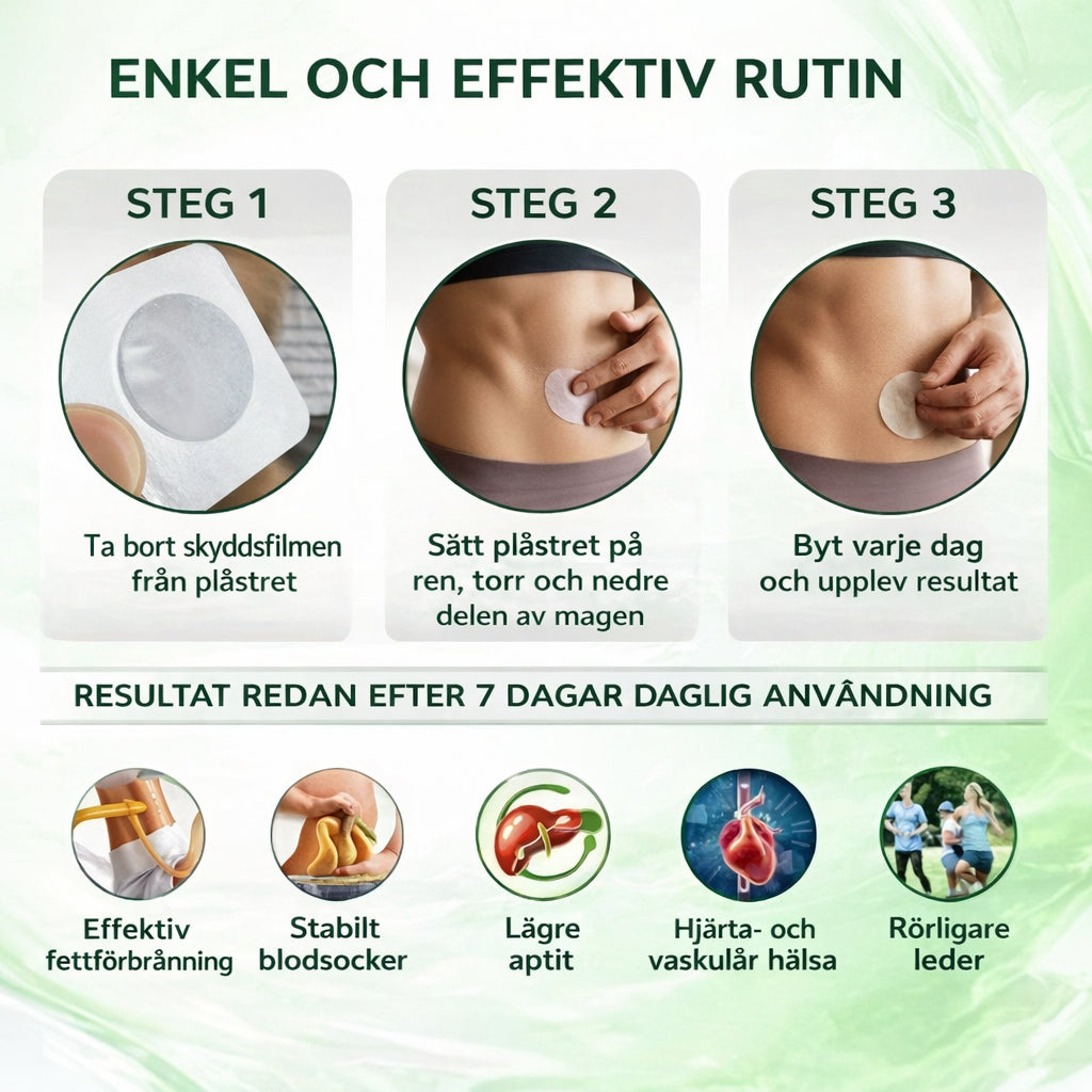 BioBalance™ Moringa-bantningsplåster | Förbränn upp till 89 % mer bukfett på 7 dagar!
