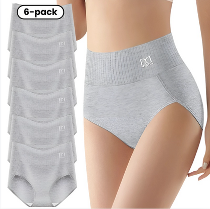Mivelle™ | 6-Pack Höga Midjetrosor med Formande Effekt för Komfort hela Dagen