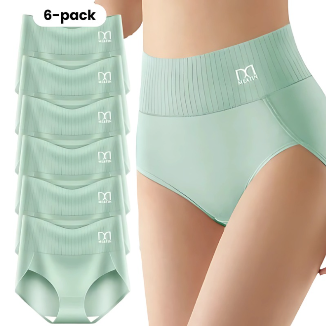 Mivelle™ | 6-Pack Höga Midjetrosor med Formande Effekt för Komfort hela Dagen