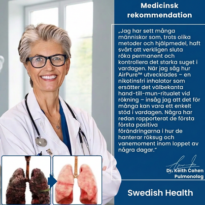 AirPure™ | Dina lungor slår larm. Ge dem äntligen det stöd de behöver – på bara 7 dagar.