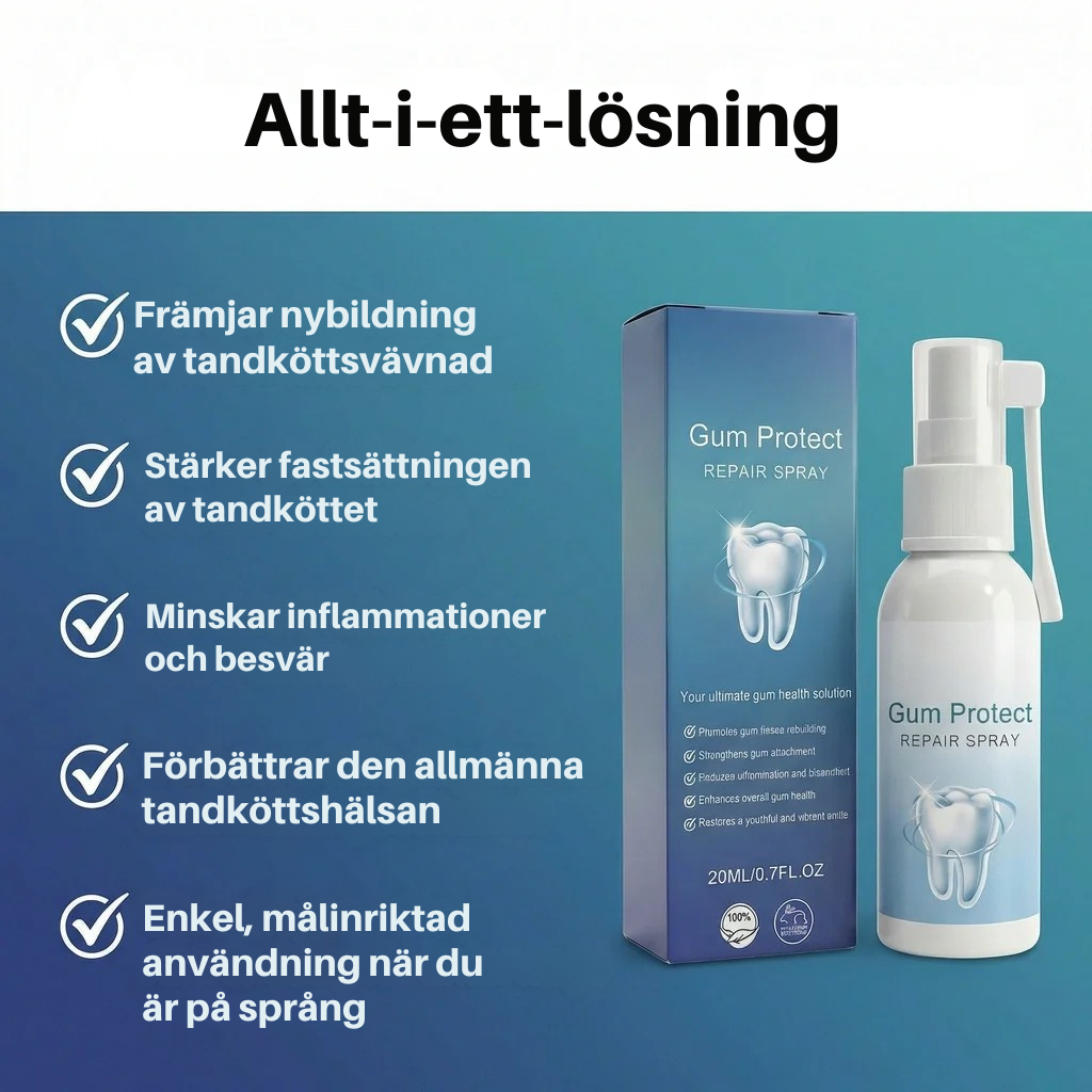 GumRelief™ - Hjälper till att stärka tandköttet och bidra till vitare tänder redan första veckan.