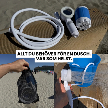 Fjälldusch™ | Bärbar dusch: Set med slang och munstycke